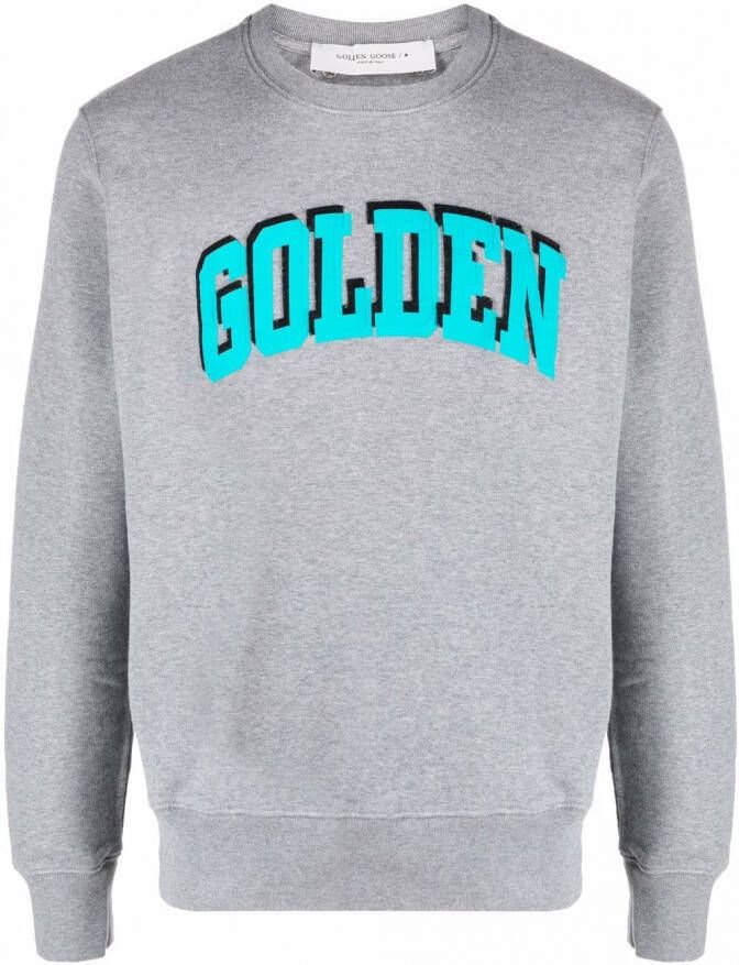 Golden Goose Sweater met logoprint Grijs