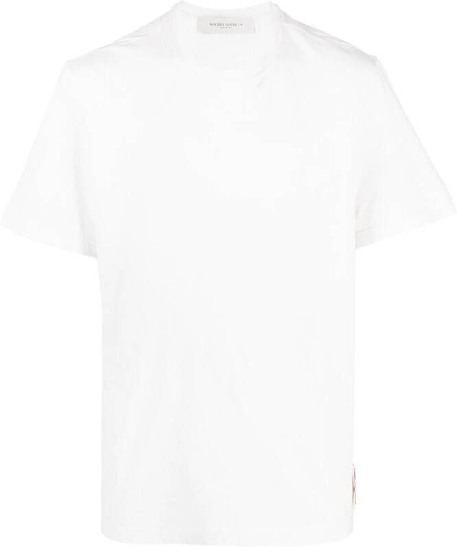 Golden Goose T-shirt met geborduurd logo Wit