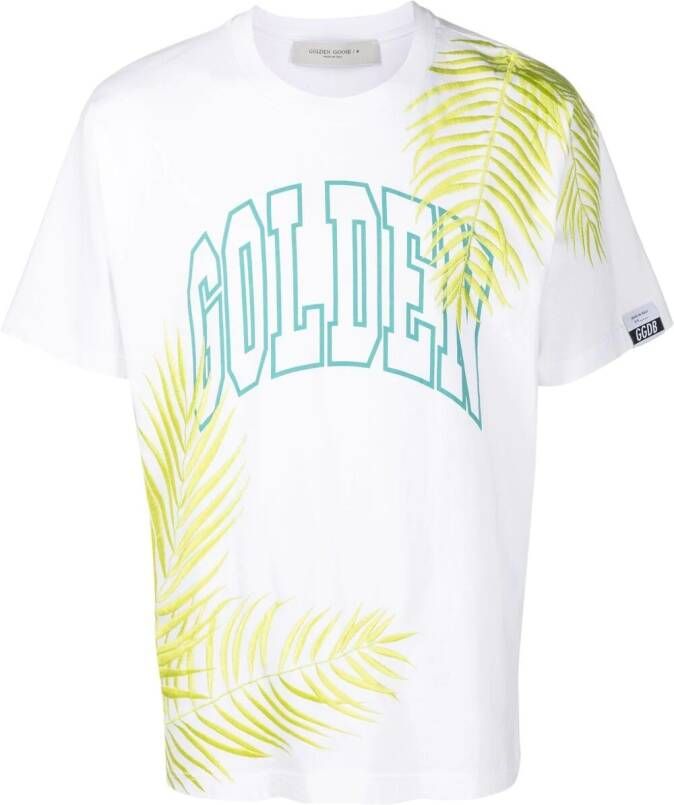 Golden Goose T-shirt met logoprint Wit