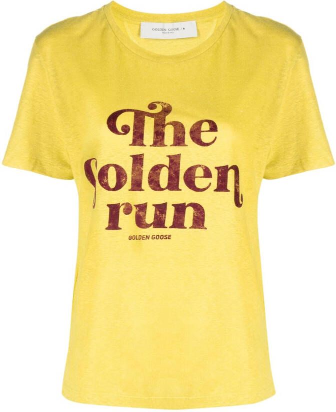 Golden Goose Linnen T-shirt Geel