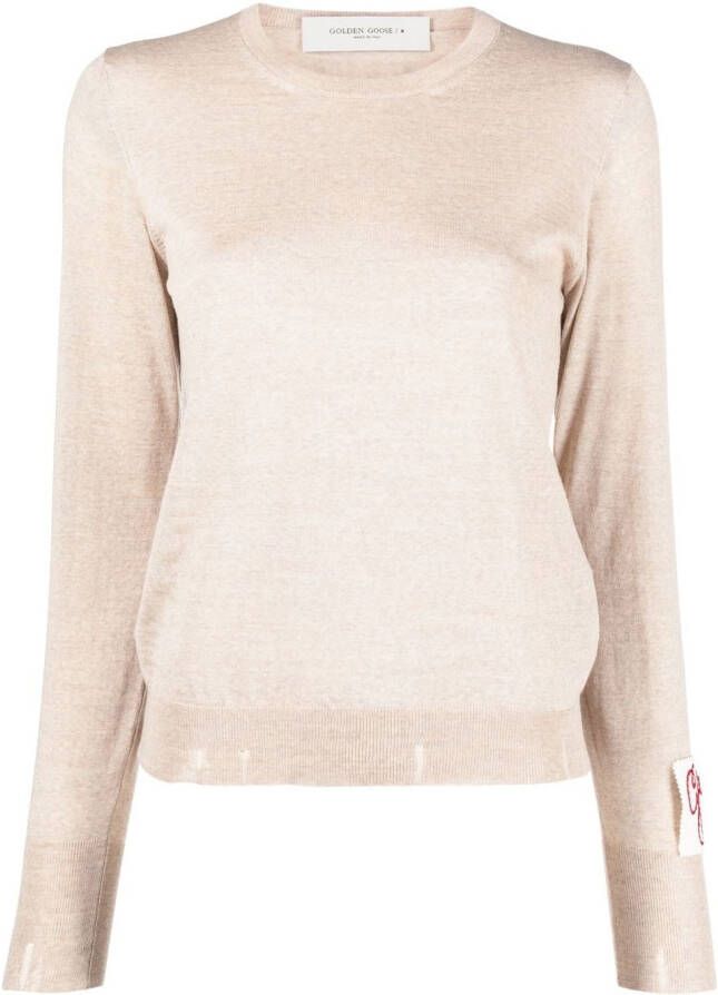 Golden Goose Trui met ronde hals Beige