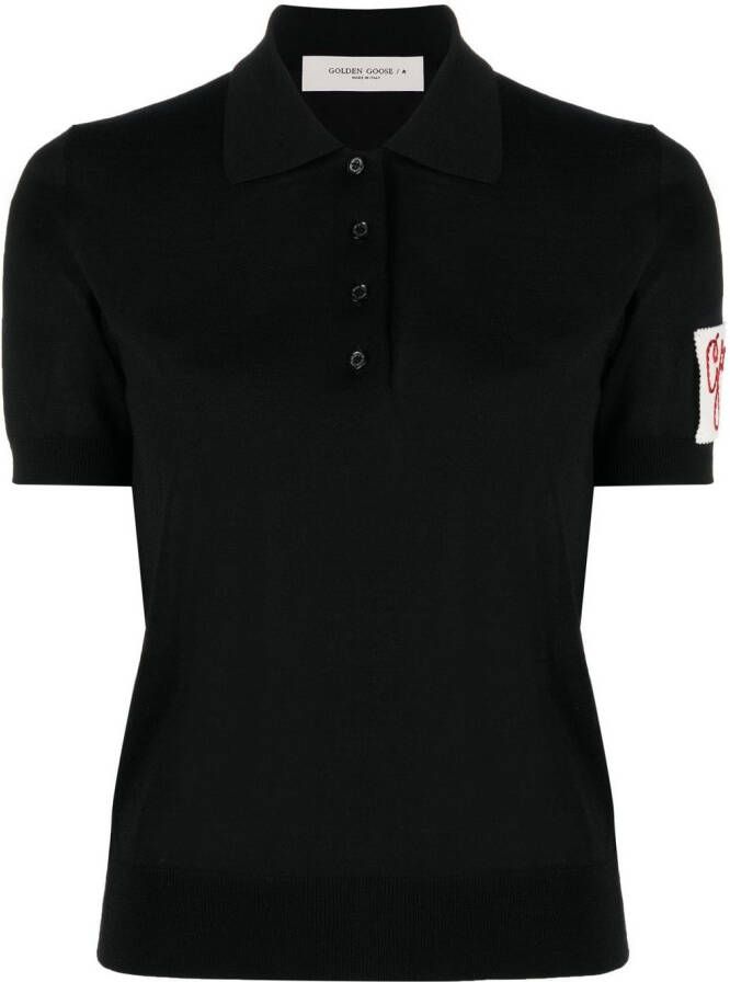 Golden Goose Poloshirt met korte mouwen Zwart