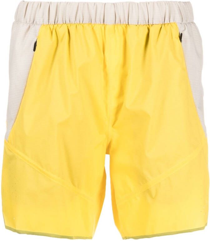 Goldwin 0 Shorts met elastische taille Geel