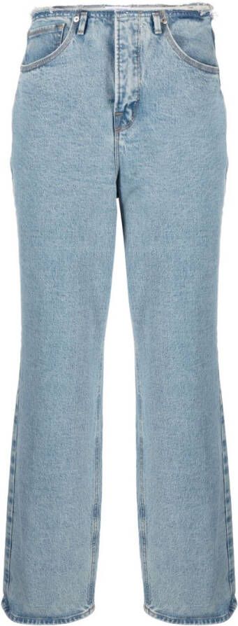 Good American Jeans met wassing Blauw