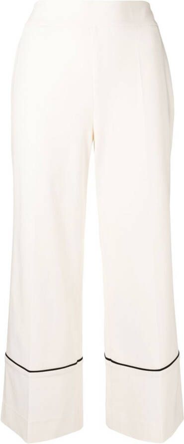 GOODIOUS Cropped broek Wit