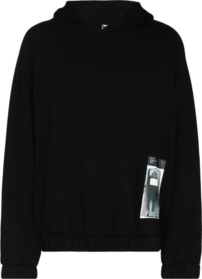 GR10K Katoenen hoodie Zwart