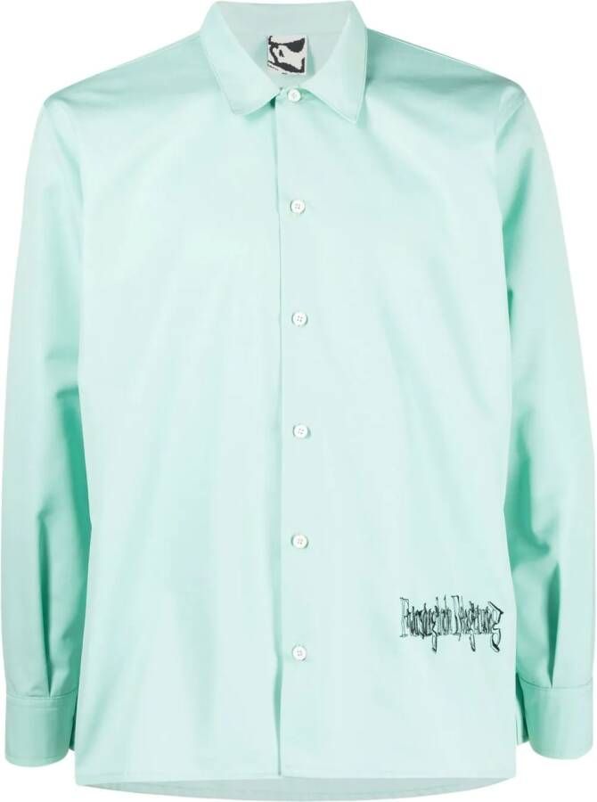 GR10K Shirt met geborduurd logo Groen