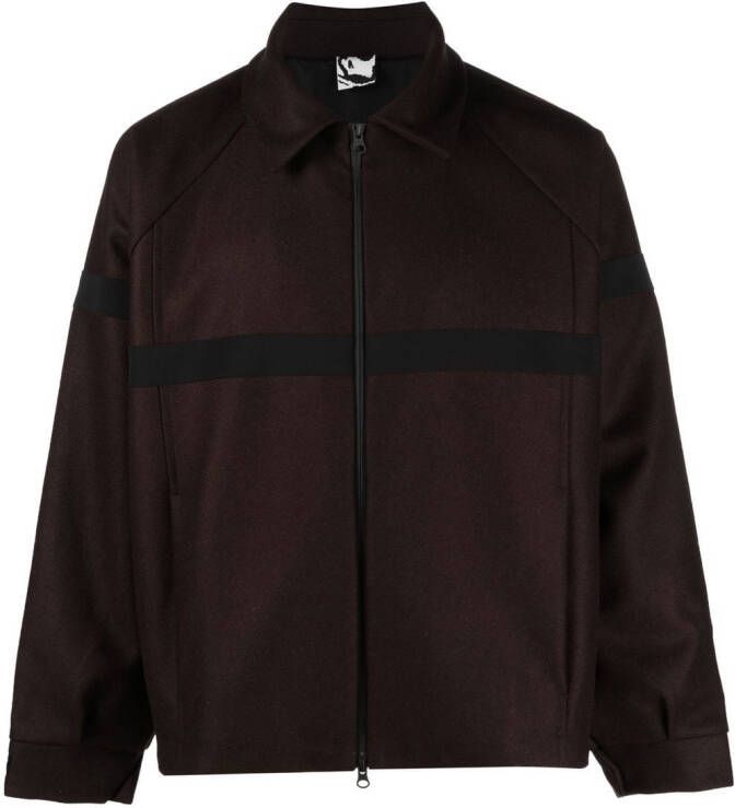 GR10K x Salomon shirtjack met rits Bruin