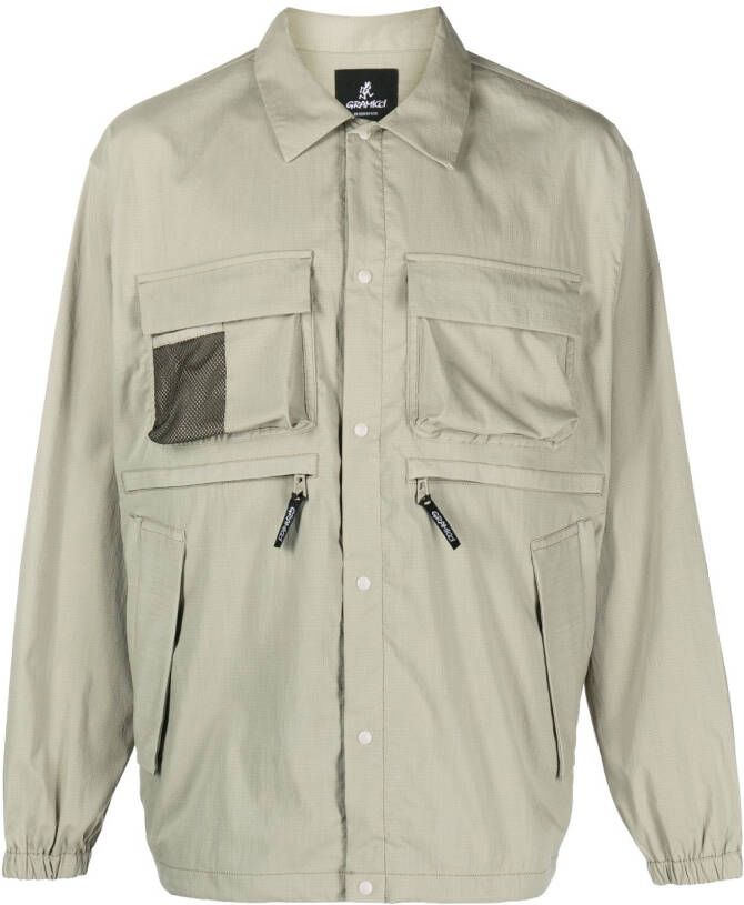 Gramicci Shirtjack met cargo zak Beige