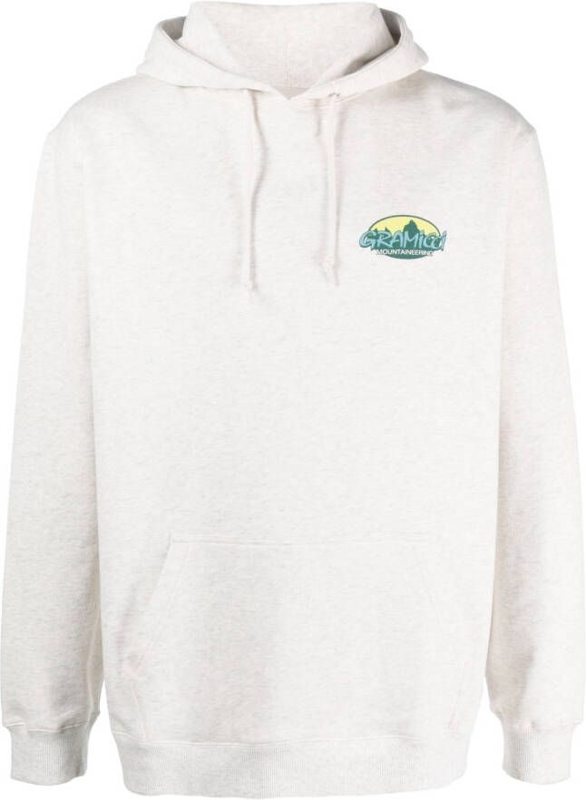 Gramicci Hoodie met logoprint Beige