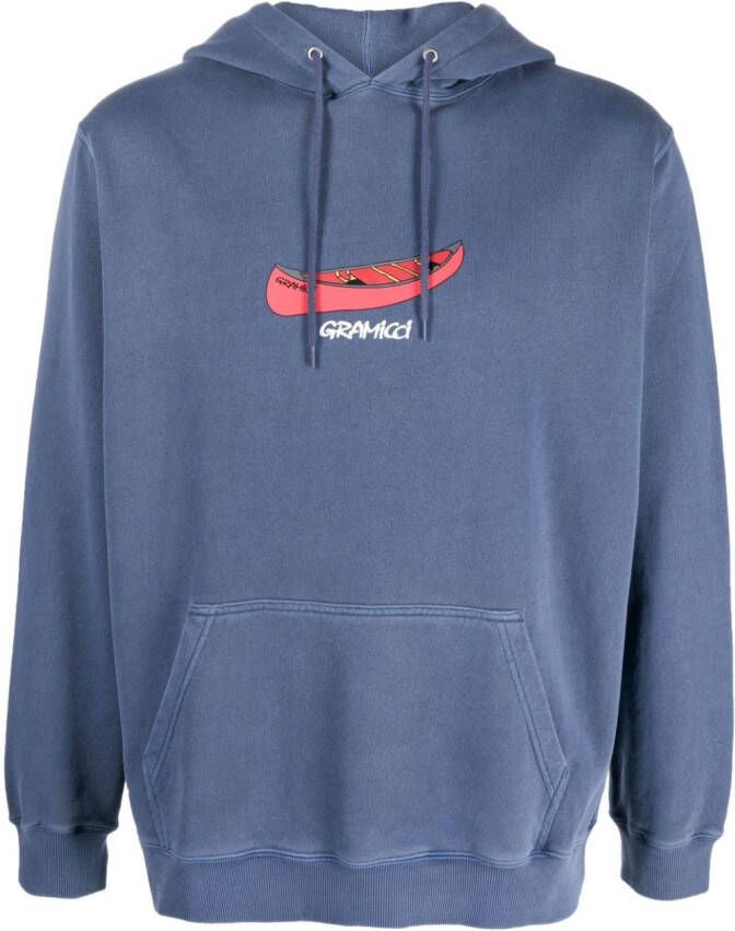 Gramicci Hoodie met logoprint Blauw