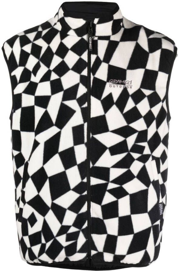 Gramicci Bodywarmer met patroon Zwart