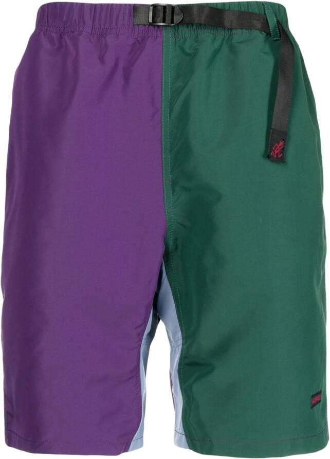 Gramicci Shorts met colourblocking Groen