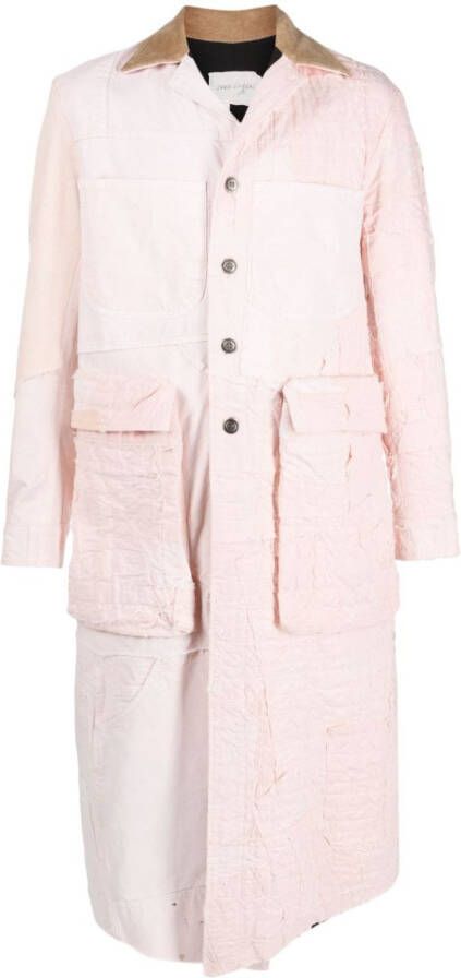 Greg Lauren Blazer met enkele rij knopen Roze