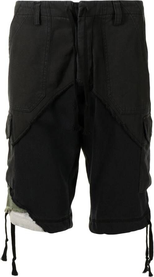 Greg Lauren Cargo shorts heren katoen 1 Zwart