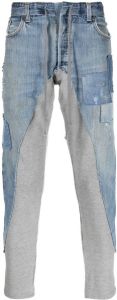 Greg Lauren Cropped jeans Blauw