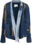 Greg Lauren Jas met patchwork Blauw - Thumbnail 1