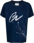 Greg Lauren T-shirt met logoprint Blauw - Thumbnail 1