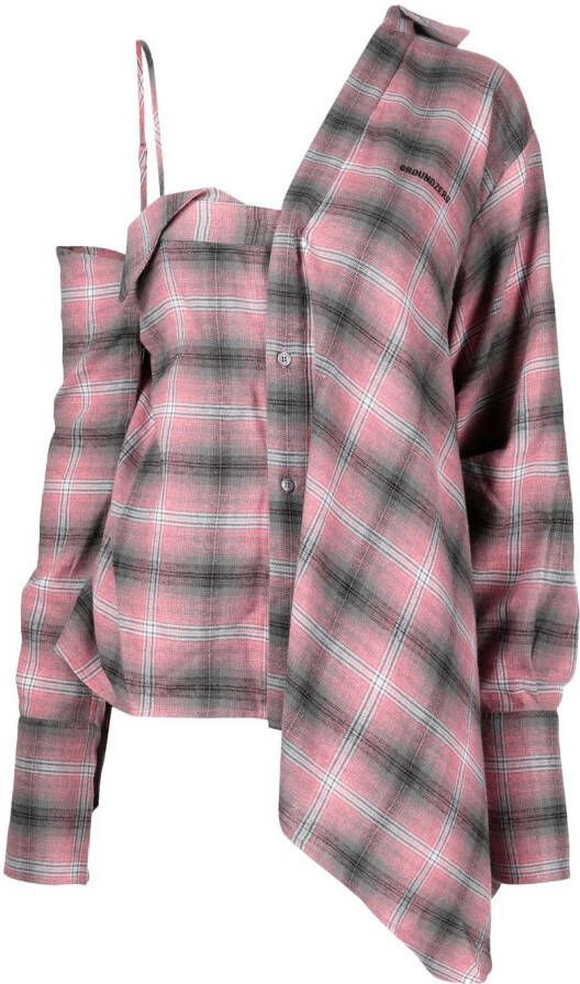 Ground Zero Asymmetrische blouse Roze