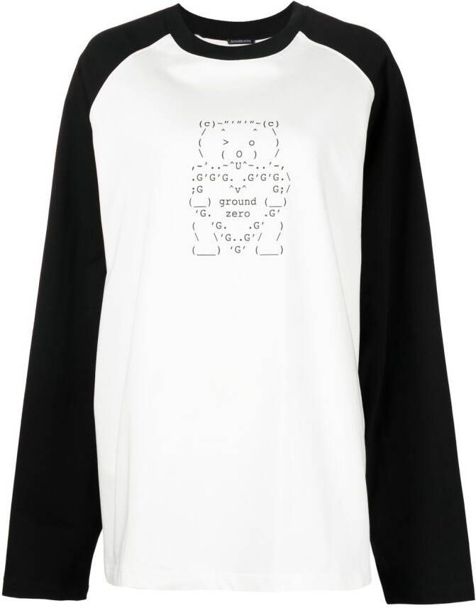 Ground Zero T-shirt met logoprint Wit