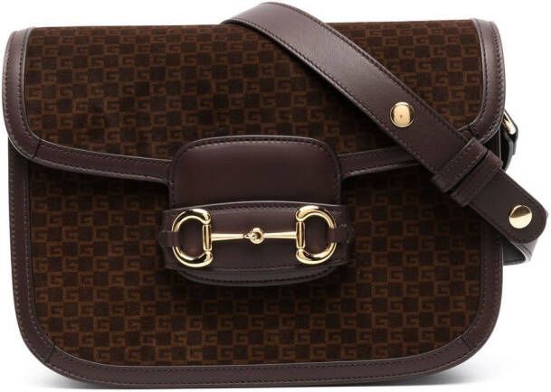 Gucci Horsebit 1955 schoudertas Bruin
