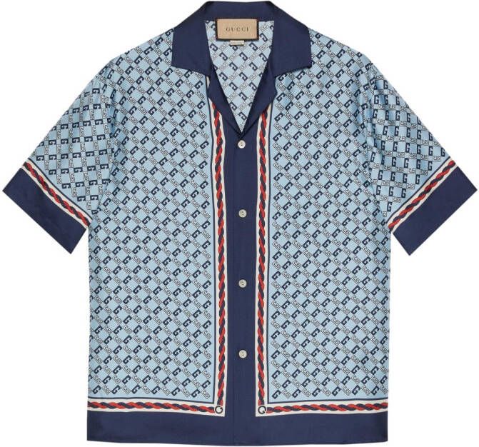 Gucci Overhemd met all-over print Blauw