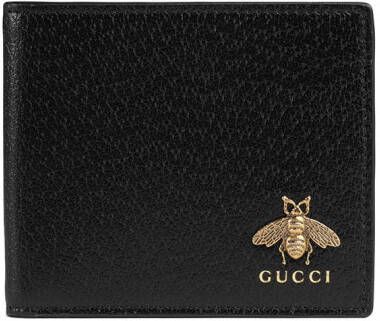 Gucci Animalier leren portemonnee Zwart
