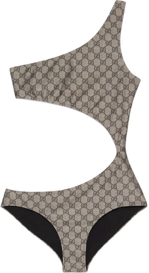 Gucci GG asymmetrisch badpak Beige