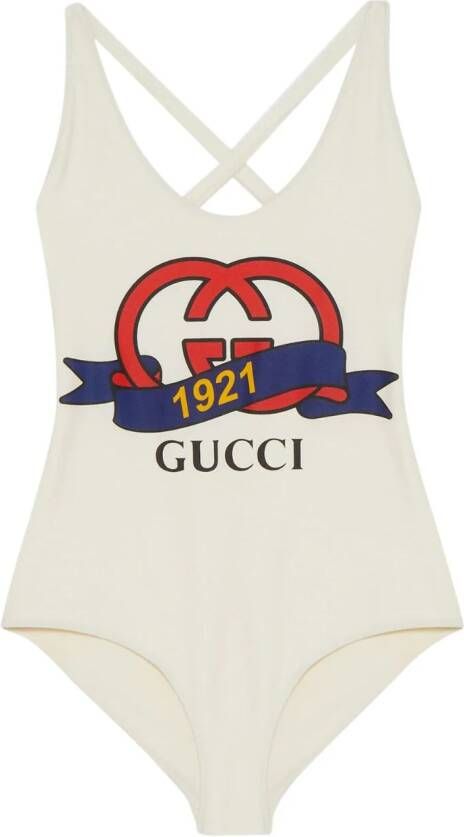 Gucci Badpak met logoprint Wit