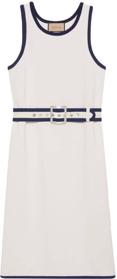 Gucci Midi-jurk met ceintuur Wit