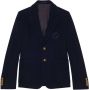 Gucci Katoenen blazer met GG-logo Blauw - Thumbnail 1