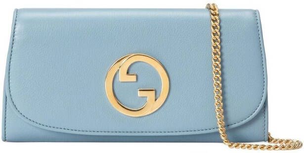 Gucci Blondie portemonnee met ketting Blauw