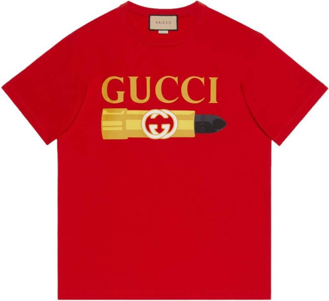 Gucci Blouse met print Rood