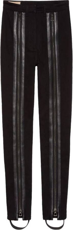Gucci Broek met ritsdetail Zwart