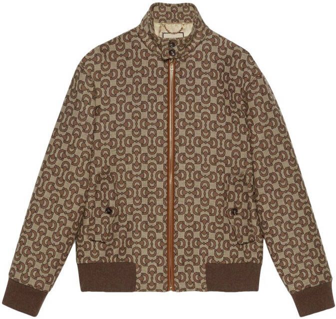 Gucci canvas zip-fastening jacket Bruin
