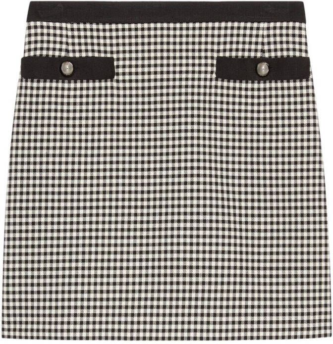 Gucci Geruite mini-rok Zwart