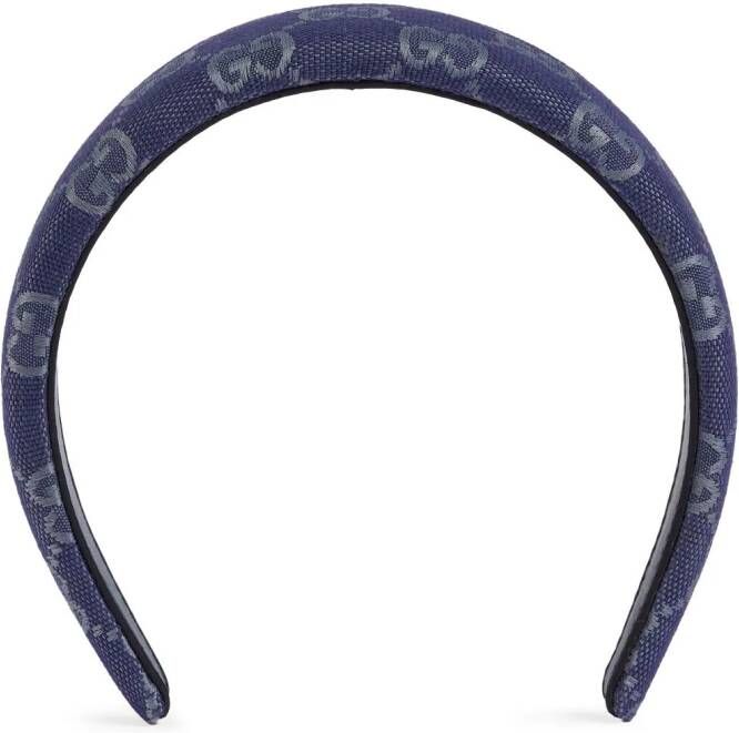 Gucci Danny leren haarband Blauw