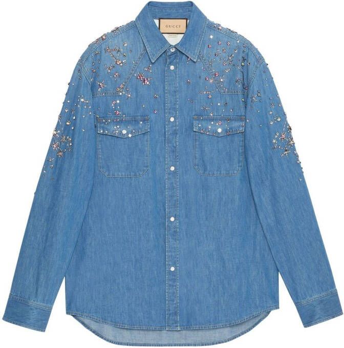 Gucci Denim overhemd Blauw