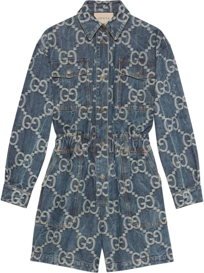 Gucci Denim playsuit Blauw