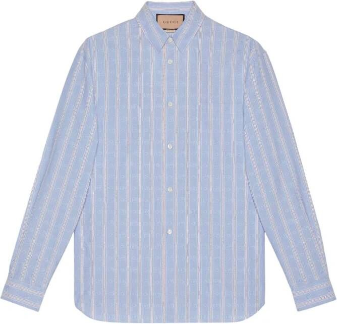 Gucci Gestreept overhemd Blauw