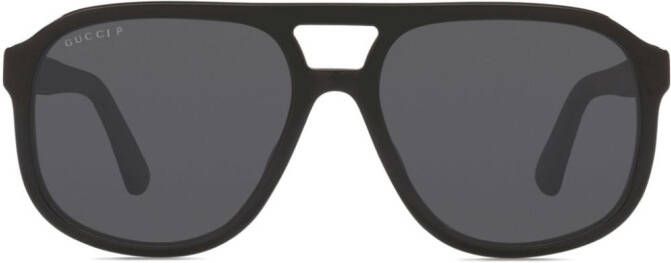 Gucci Eyewear Zonnebril met piloten montuur Zwart