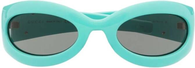 Gucci Eyewear Blondie zonnebril met geometrisch montuur Blauw