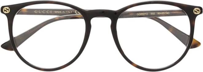 Gucci Eyewear Bril met schildpadschild design Zwart