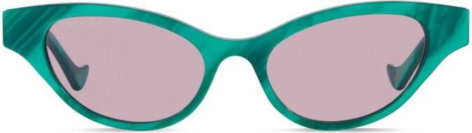 Gucci Eyewear Zonnebril met cat-eye montuur Groen