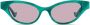 Gucci Eyewear Zonnebril met cat-eye montuur Groen - Thumbnail 1