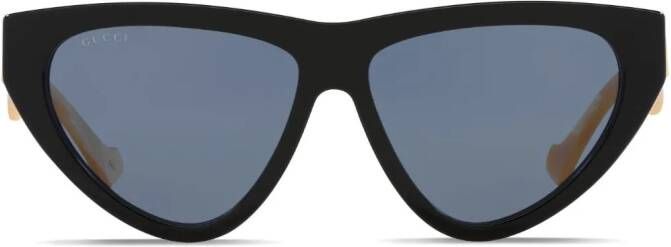 Gucci Eyewear Zonnebril met cat-eye montuur Zwart