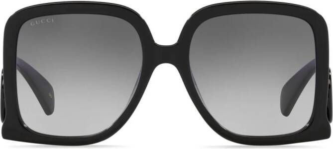 Gucci Eyewear GG zonnebril met vierkant montuur Zwart