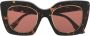 Gucci Eyewear GG1151S zonnebril met cat-eye montuur Bruin - Thumbnail 1
