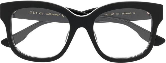 Gucci Eyewear GG1155O bril met vierkant montuur Zwart