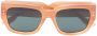 Gucci Eyewear Zonnebril met vierkant montuur Beige - Thumbnail 1